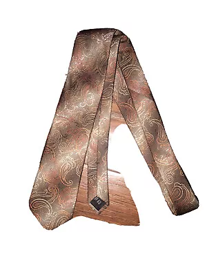 Men’s Tie Van Heusen 100% Silk Cedar Paisley New With $40 Tag Free Shipping • $28.88