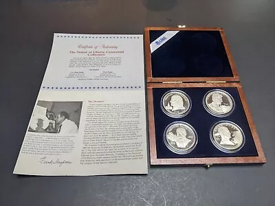 1986 Liberty Centennial President Collection Gasparro Art Proof Silver Medal Lot • $140