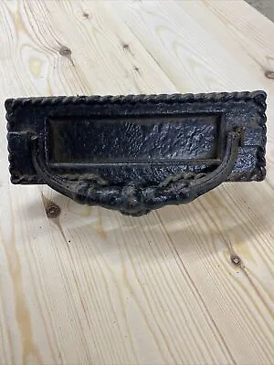 Antique Victorian Cast Iron Letterbox Knocker Reclaimed Period Antique Handle • £95