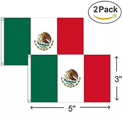 2 PACK Wholesale Lot 3x5 Mexico Flag + 3x5 Mexican Flag Flags USA • $12.88