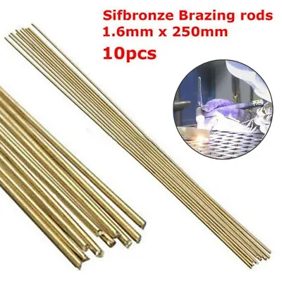 Easy Melt Welding Brazing Rod High Quality Rods Low Temperature Brass HS221 10pc • $9.63