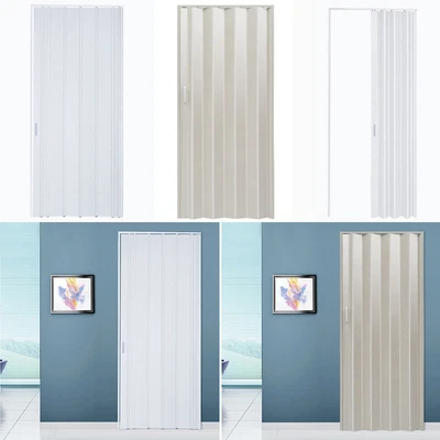 £59.95 • Buy Plastic Folding Door Accordion Style PVC Washable Sliding Panel Divider Adjusted