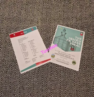 £4.89 • Buy FA VASE FINAL 2023 ASCOT UNITED V NEWPORT PAGNELL TOWN OFFICIAL TEAMSHEET ONLY!