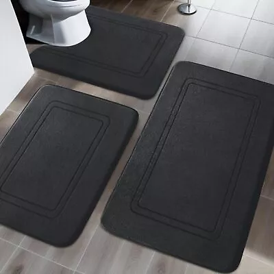 Memory Foam Bath Mat Set Bathroom Rugs Sets 3 Pieces Non Slip Bath Mats For... • $53.12