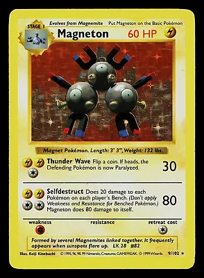 Pokemon Card - Magneton - Base Set (Shadowless) 9/102 Holo Rare • $19.99