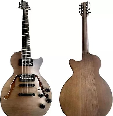7 String Semi Hollow Electric Guitar F Hole Jazz Guitar Maple Body Guitar • $460.85