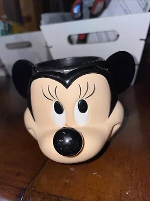Vintage APPLAUSE Disney MINNIE MOUSE HEAD Plastic Cup/Mug • $8.85