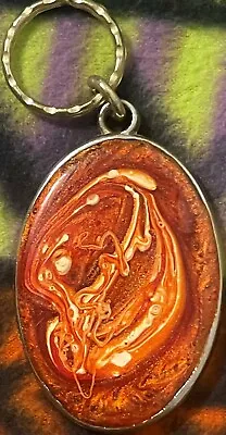 Vintage Handmade Keychain Pendant Christmas Ornament Stunning Art! 1960s • $12.99