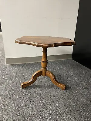 Thomasville Industry 1972 Solid Wood Pedestal Table Plant Stand  Vintage • $99.99