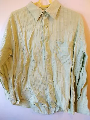 Vintage/Retro Ysl Yes Saint Laurent Shirt Lime Green Approx 40/42 Chest • £16.99