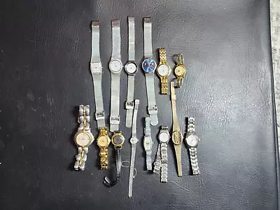 Lot Of Fourteen Vintage Ladies Wristwatches From An Estate • $50