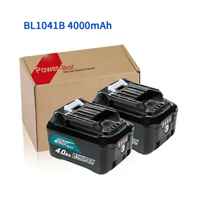 2PACK 12V MAX 4.0Ah For Makita Battery BL1041B BL1021B BL1015 CXT Li-Ion • $53.90