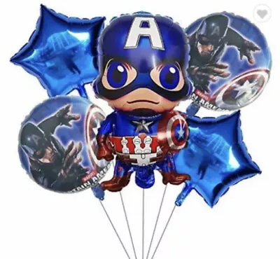 **SALE** Hero Set Of 5 Balloons**Free Postage/UK**CAPTAIN AMERICA • £2.49