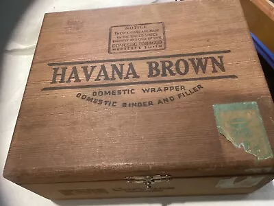 Vintage Corona Havana Brown Wood Cigar Box • $14.50