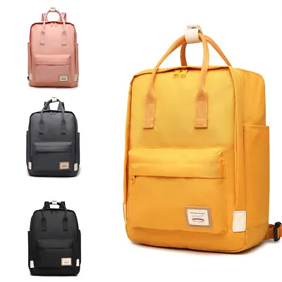 Unisex Large Backpack Plain School Shoulder Bag College A4 Laptop Rucksack • £9.99