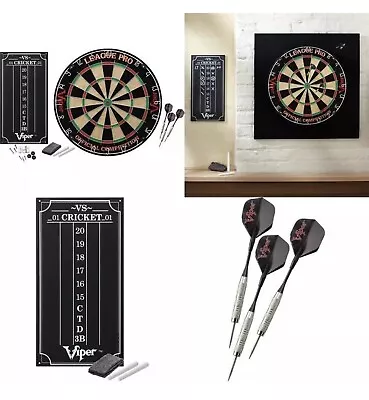 Viper League Pro Regulation Bristle Steel Tip Dartboard Starter Set NEW UNOPENED • $39.99