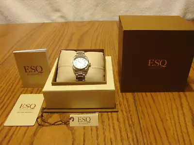 ESQ By Movado Gently Used Women's Swiss Watch In Box Paperwork Needs Battery • $45