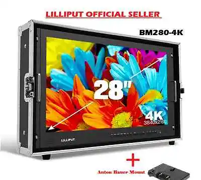 LILLIPUT BM280-4K Broadcast Ultra-HD Monitor W/SDI HDMIDVIVGATALLY+Gold MOUN • £786.91