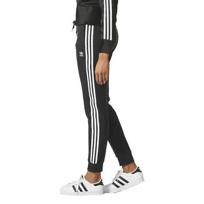 $47 • Buy Adidas Women's Single Jersey Superstar 3-Stripe Sweatpants - Black
