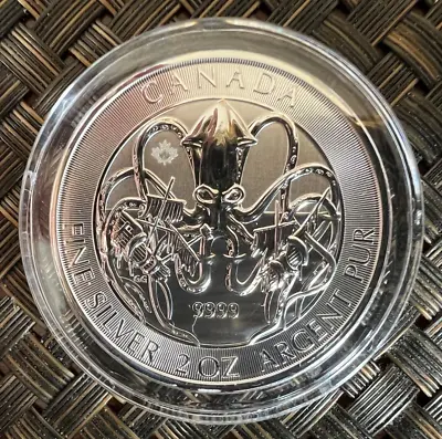 2020 Canadian 2 Oz Silver Creatures Of The North The Kraken Uncirculated Coin • $74.95