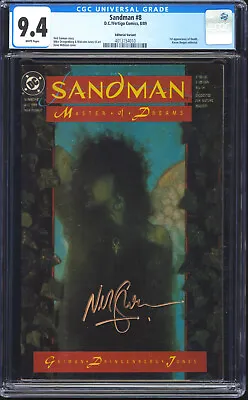 $3999.99 • Buy Rare Sandman 8 CGC 9.4 Karen Berger Editorial Variant Case Signed By Neil Gaiman