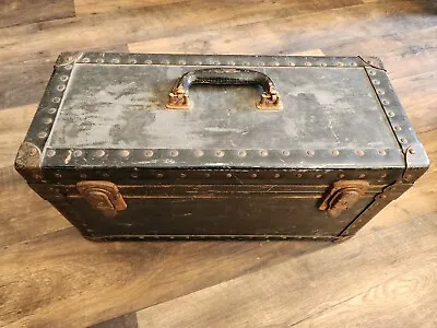 Bal Built Luggage Antique Case Newark NJ Working Latches/hinges!! • $250.99