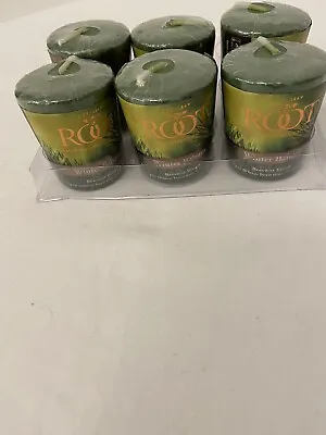 Lot Of 6 Root Candles Winter Balsam Beeswax Blend Up To 20 Hours Votive Candles • $19.99