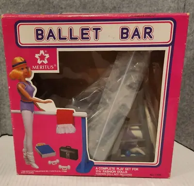 Meritus 1984 Fashion Doll Playset - Ballet Bar Exercise Playset 11456 - Complete • $25