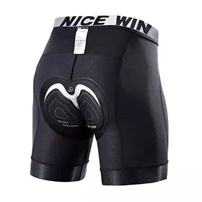 Mens 4D Padded Bike Shorts Anti-Slip Leg Cycling Underwear MTB Large Black • $39.56