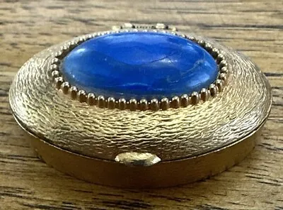 Vintage Helena Rubinstein Blue Cabachon HEAVEN SENT Perfume Compact • $28