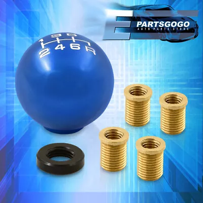 Universal M10X1.25 6SPD Round Shift Shifter Knob Lever Adapter Kit Euro DTM Blue • $11.99