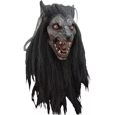 Mask  Black Werewolf With Red Eyes Scary Lycanthrope Monster Ghoulish Productio • $84.64