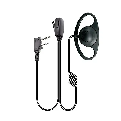 Heavy Duty 2 Pin DShape Earpiece Headset For Baofeng Kenwood Radio Walkie Talkie • £11.99