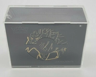 $40.95 • Buy Pokemon Zacian/Zamazenta Elite Trainer Box+ Acrylic Case Framing/Display Quality