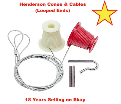 HENDERSON Garage Door Cables Cones Side Lift Wires Bobbins Canopy Up & Over Door • £10.90