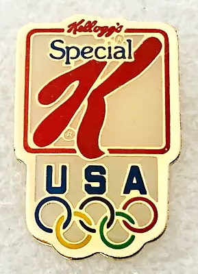 Kellogg's  Special K   Breakfast Cereal 🥇 1992 Olympic Games Usa Pin  Badge • $6.50