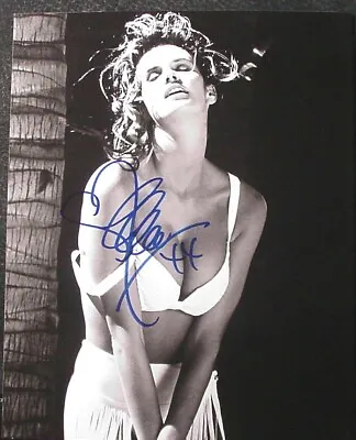 ELLE MacPHERSON SIGNED 8x10  W/ BIKINI TOP VERY STRONG CLEAVAGE GREAT SIGNATURE  • $32