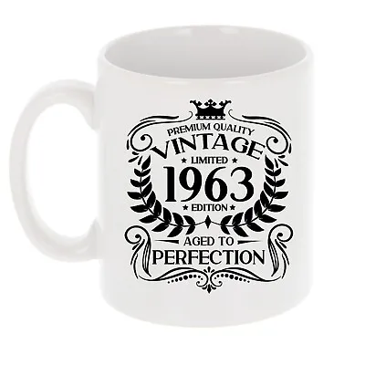 £8.99 • Buy Vintage 1963 Mug & Coaster - Personalised 60th Birthday Mug - 60th Birthday Gift
