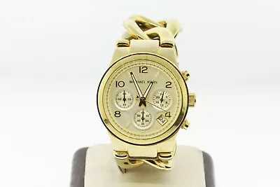 Michael Kors MK3131 Women's Runway Wrist Watch - Gold • $79.99