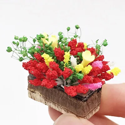 Dollhouse 1/12 Scale Plants Garden Furniture Flowerbed Miniature Accessorie • $6.62