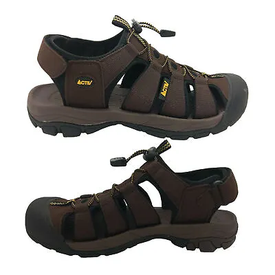 Mens Shoes Activ Reef Comfort Sandal Walker Beach Adjustable Closed Toe 7-12 • $44.34