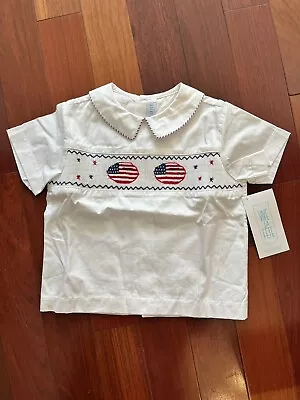 New NWT Vive La Fete Boys Top Shirt Smocked 4T 4 American Football 4th Of July • $12.99