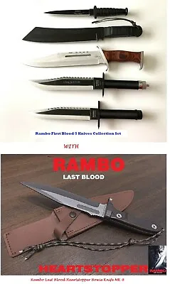 Rambo First Blood &Last Blood (MK-8) 6 Knives Collections With Sheath And Box • $597.80
