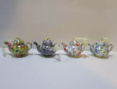 Lot Floral Teapot Ornaments Chintz Twos Company Michelle Mollie Ainsley Caroline • $32.99