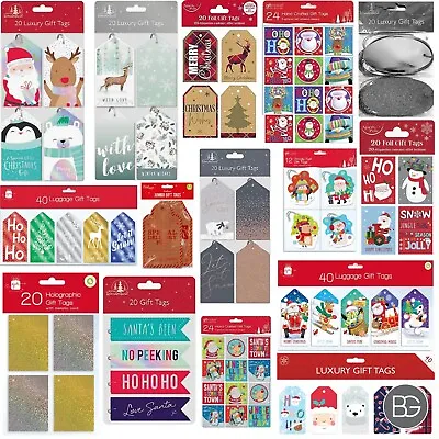 £2.75 • Buy Christmas Xmas Present Gift Labels Tags, Assorted Designs & Pack Sizes