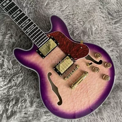 Factory Custom Electric Guitar Quilted Maple Top Purple Gradient Black Fretboard • $292