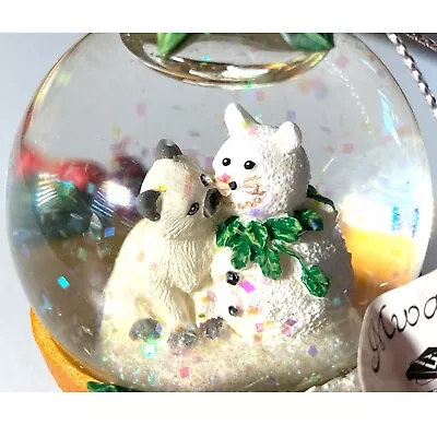 WESTLAND Snow Globe Holiday Ornament MUAH Kitten Snowcat Item 93968 2010 Model • $14.95