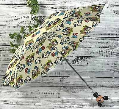 Vintage Mickey Minnie Mouse Lovers Love 29  Diameter Umbrella Handle • $29.97