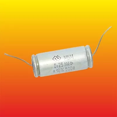 0.25 UF 10% 500 V LOT OF 1 RUSSIAN PAPER IN OIL PIO AUDIO CAPACITOR MBM • $1.90