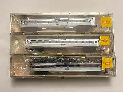 Lot Of 3 N Scale Minitrix Amtrak Passenger Cars - 2x Coaches 1x Observation Car • $50